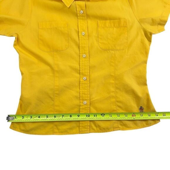 Vintage Tommy Hilfiger Short Sleeve Button Down Top Size 10 - Picture 8 of 9